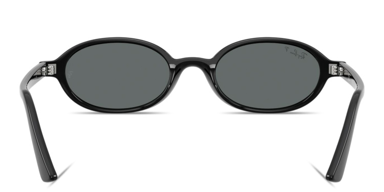 Shop Ray-Ban Khal Unisex Oval Sunglasses in Black online.