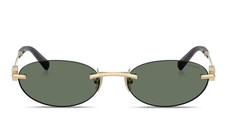 تسوق نظارات شمسية تيفاني تي بيضاوية بدون إطار للجنسين تيفاني أند كو بلون ذهبي أونلاين.