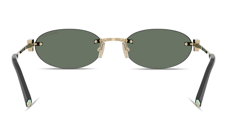 تسوق نظارات شمسية تيفاني تي بيضاوية بدون إطار للجنسين تيفاني أند كو بلون ذهبي أونلاين.