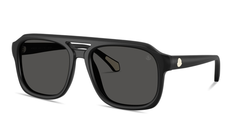 Shop Moncler Vantos Unisex Pillow Sunglasses in Black online.
