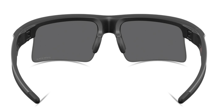 Shop Oakley Bisphaera Speed Unisex Wide Half-Rim Rectangle Sunglasses in Black online.