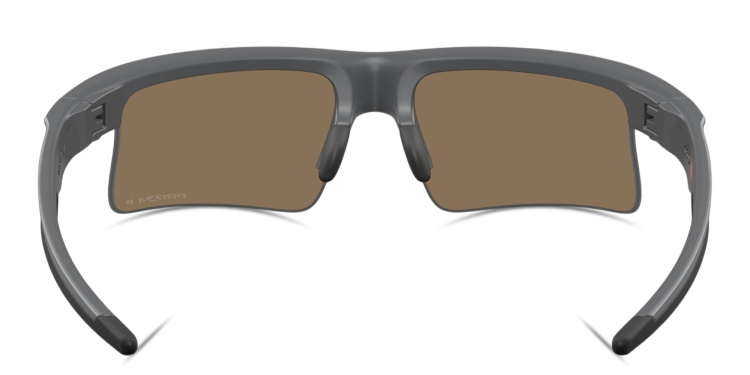 Shop Oakley Bisphaera Speed Unisex Wide Half-Rim Rectangle Sunglasses in Black online.