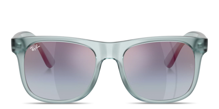 Shop Ray-Ban Junior Justin Kids Square Sunglasses in Blue online.