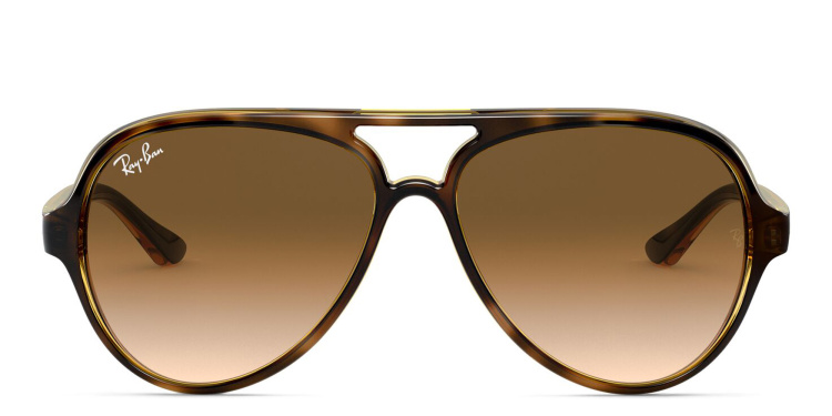 Shop Ray-Ban Cats 5000 Pilot Sunglasses in Havana online.