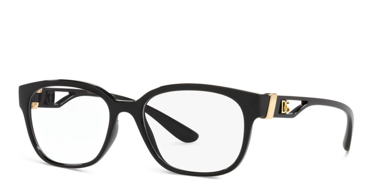 Shop Dolce & Gabbana Square Eyeglasses in Black online.
