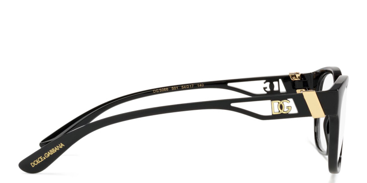 Shop Dolce & Gabbana Square Eyeglasses in Black online.