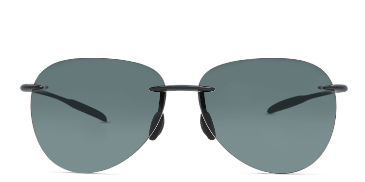 تسوق نظارة شمسية شوغر بيتش أفياتور بدون إطار للجنسين ماوي جيم بلون أسود أونلاين.