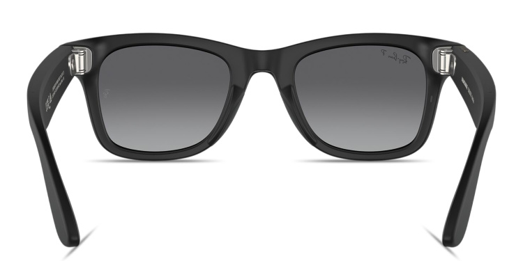 Shop Ray-Ban Meta Wayfarer Unisex Square Sunglasses in Black online.