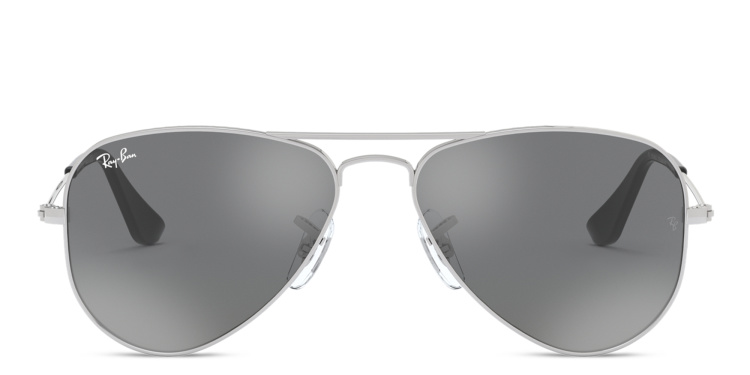 Shop Ray-Ban Junior Kids Pilot Sunglasses in Silver online.