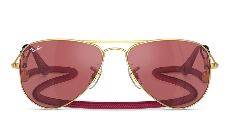 تسوق نظارات شمسية طراز بايلوت للأطفال راي بان جونيور بلون ذهبي أونلاين.