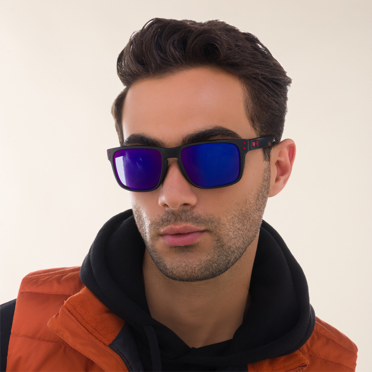 Shop Oakley HOLBROOK™ Square Sunglasses in Black online.