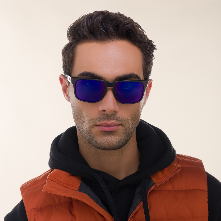 Shop Oakley HOLBROOK™ Square Sunglasses in Black online.