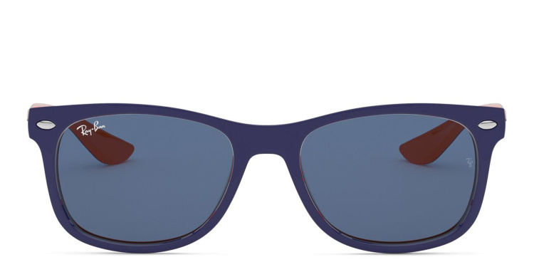 تسوق نظارات شمسية نيو وايفارير بإطار مربّع للأطفال راي بان جونيور بلون أزرق أونلاين.