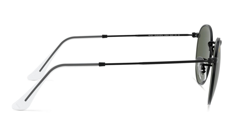 تسوق نظارة شمسية بإطار معدني دائري راي بان بلون أسود أونلاين.