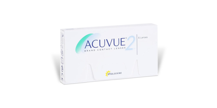 Shop ACUVUE ACUVUE 2 Bi-weekly Clear Contact Lenses - Pack of 6 in Clear online.