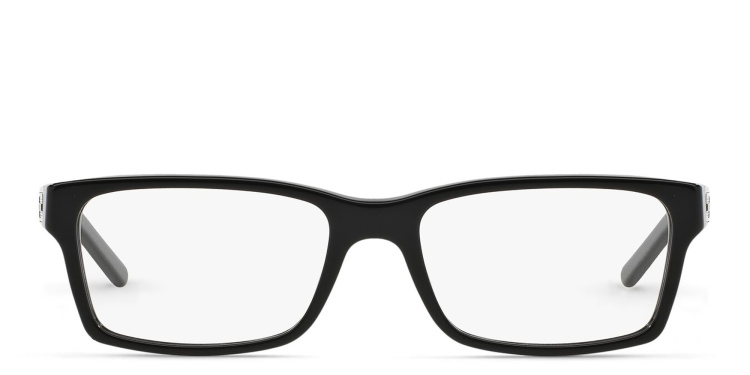 Shop BURBERRY Rectangle Eyeglasses in Black online.