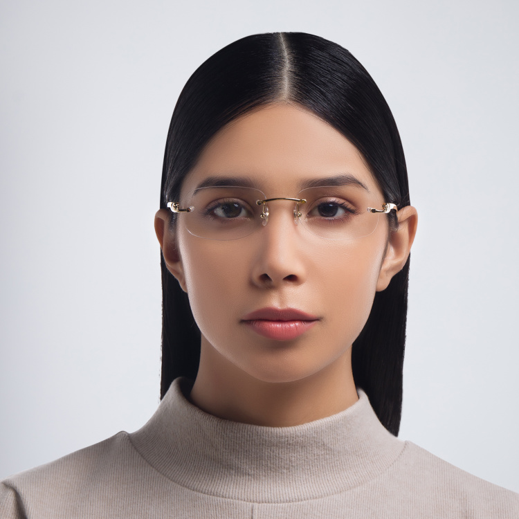 Shop Cartier Panthère de Cartier Unisex Eyeglasses in Gold online.