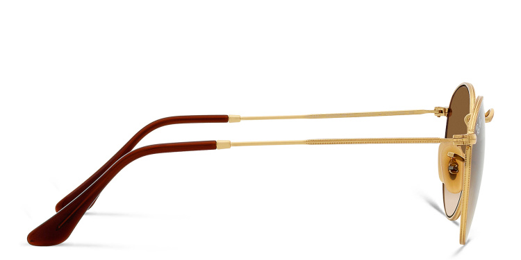 تسوق نظارات شمسية بإطار معدني دائري راي بان بلون ذهبي أونلاين.