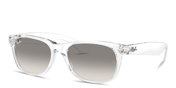 Shop Ray-Ban New Wayfarer Classic Unisex Square Sunglasses in Clear online.