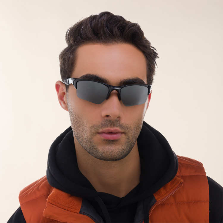 Shop Oakley Half Jacket 2.0 XL Rectangle Sunglasses in Black online.