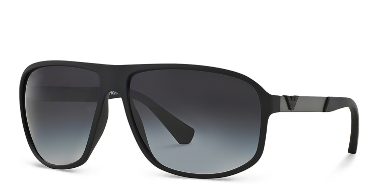 Shop Emporio Armani Unisex Square Sunglasses in Black online.