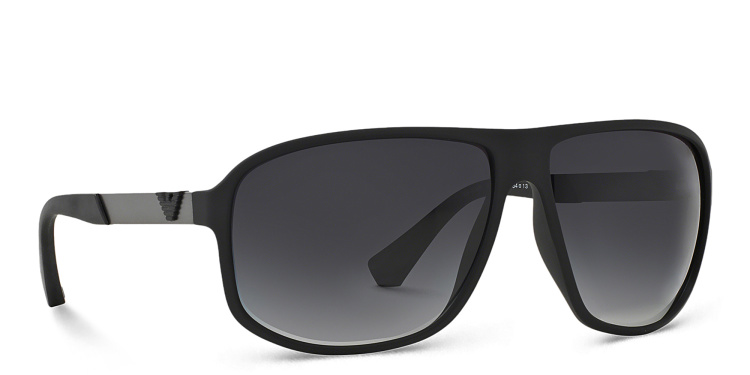 Shop Emporio Armani Unisex Square Sunglasses in Black online.