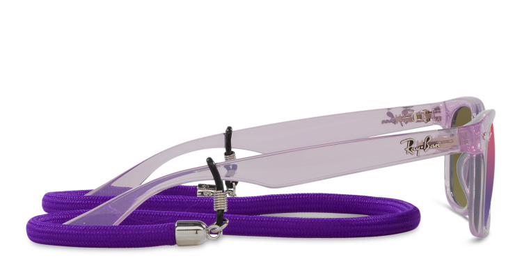 Shop Ray-Ban Junior New Wayfarer Kids Square Sunglasses in Purple online.