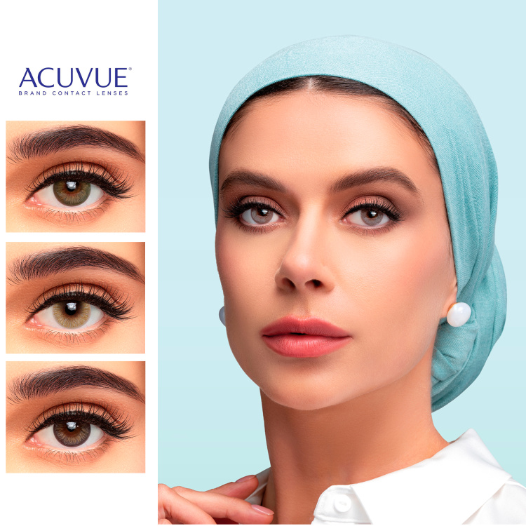 Shop ACUVUE 1-Day Define Fresh Color Contact Lenses in Hazel online.