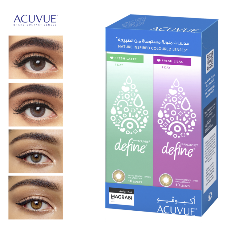 Shop ACUVUE 1-Day ACUVUE® DEFINE® Fresh Quattro Pack Color Contact Lenses in Multiple online.