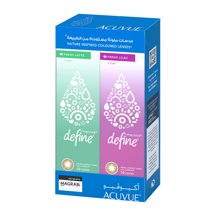 Shop ACUVUE 1-Day ACUVUE® DEFINE® Fresh Quattro Pack Color Contact Lenses in Multiple online.