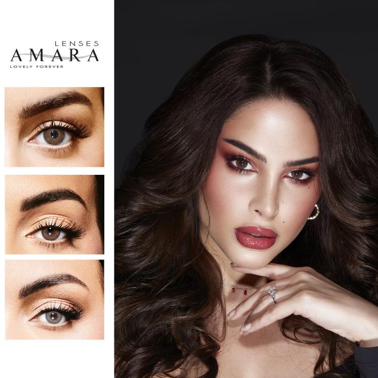 تسوق عدسات لاصقة ملوّنة للإستخدام الشهري أمارا وان داي بلون رمادي أونلاين.