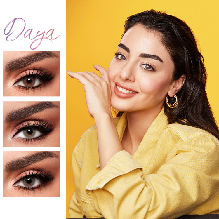 تسوق عدسات لاصقة ملوّنة للإستخدام الواحد دايا بلون بني فاتح أونلاين.