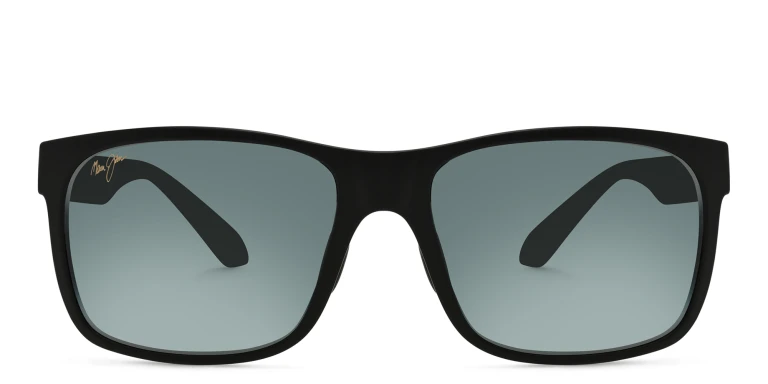 Shop Maui Jim Red Sands Rectangle Sunglasses in Black online.