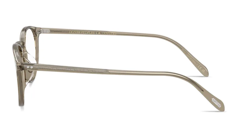 Shop OLIVER PEOPLES Riley-R Unisex Panthos Eyeglasses in Brown online.