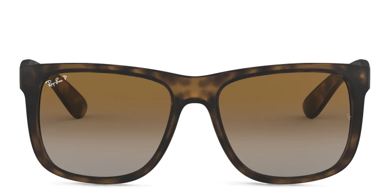 Shop Ray-Ban Justin Square Sunglasses in Havana online.