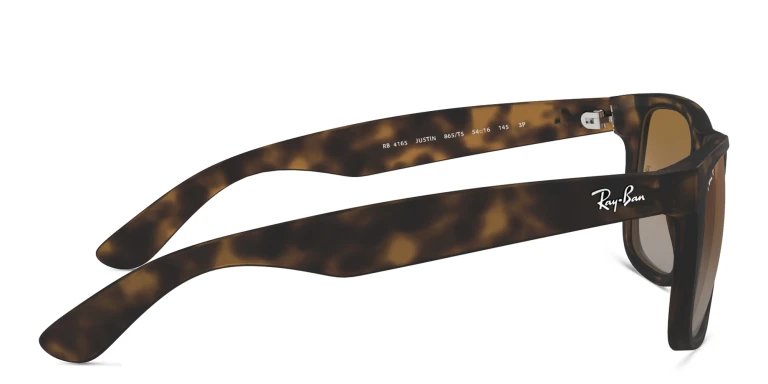 Shop Ray-Ban Justin Square Sunglasses in Havana online.