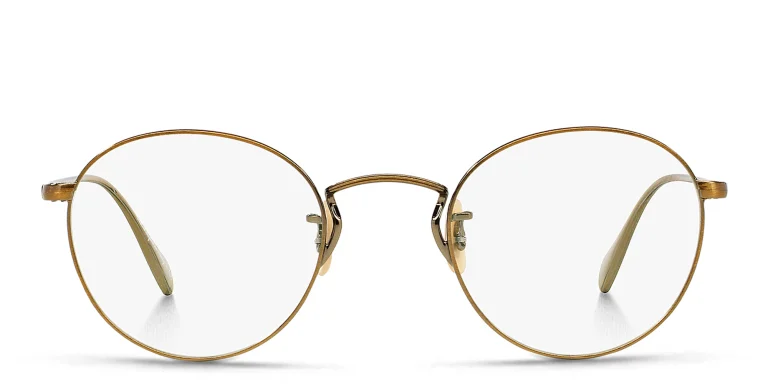 Shop OLIVER PEOPLES Panthos Eyeglasses in Gold online.