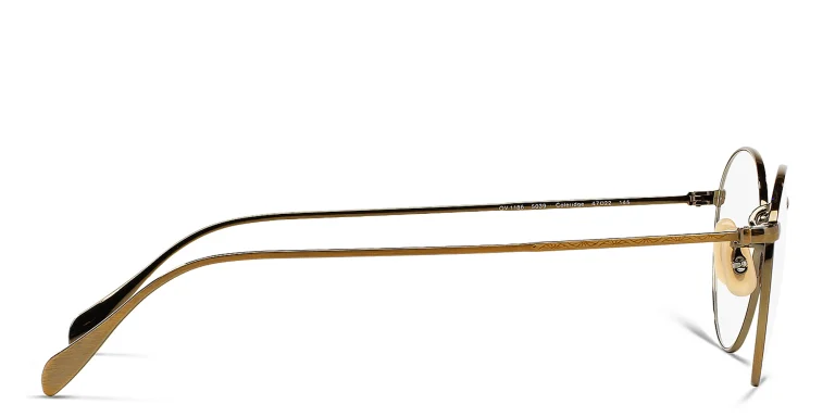 Shop OLIVER PEOPLES Panthos Eyeglasses in Gold online.