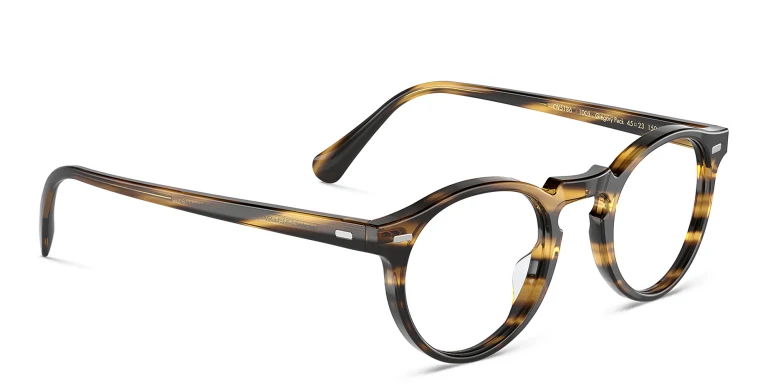 Shop OLIVER PEOPLES Unisex Panthos Eyeglasses in Havana online.
