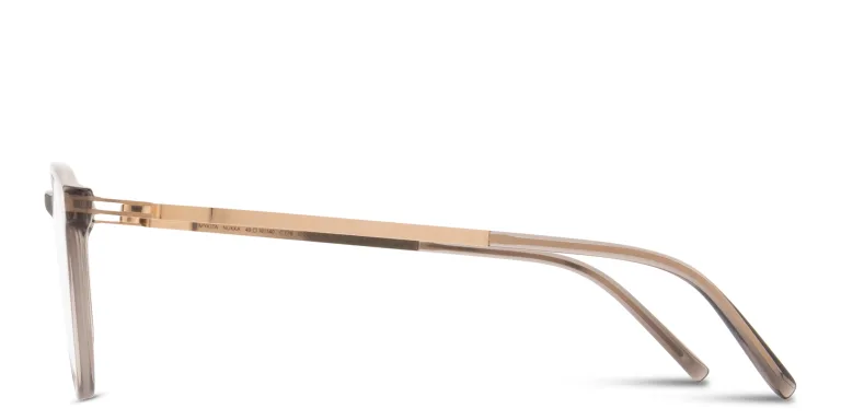 Shop MYKITA Nukka Unisex Round Eyeglasses in Brown online.
