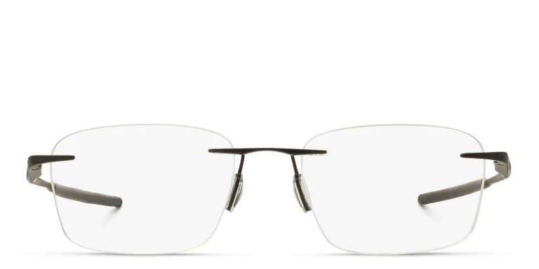Shop Oakley Wingfold™ EVS Rimless Rectangle Eyeglasses in Black online.