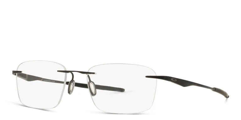 Shop Oakley Wingfold™ EVS Rimless Rectangle Eyeglasses in Black online.