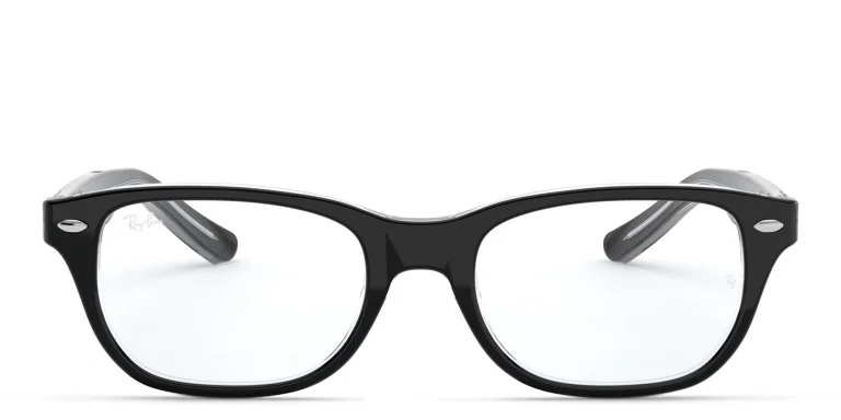Shop Ray-Ban Junior Kids Rectangle Eyeglasses in Black online.