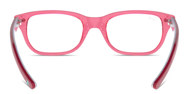 تسوق نظارات طبية مستطيل بشعار العلامة للأطفال راي بان جونيور بلون Pink أونلاين.