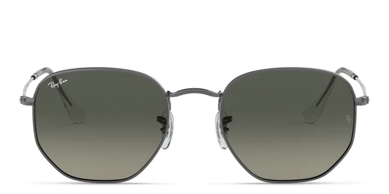 Shop Ray-Ban Hexagonal Flat Lenses Sunglasses in Gunmetal online.