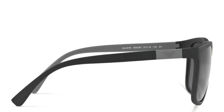 Shop Emporio Armani Square Sunglasses in Black online.