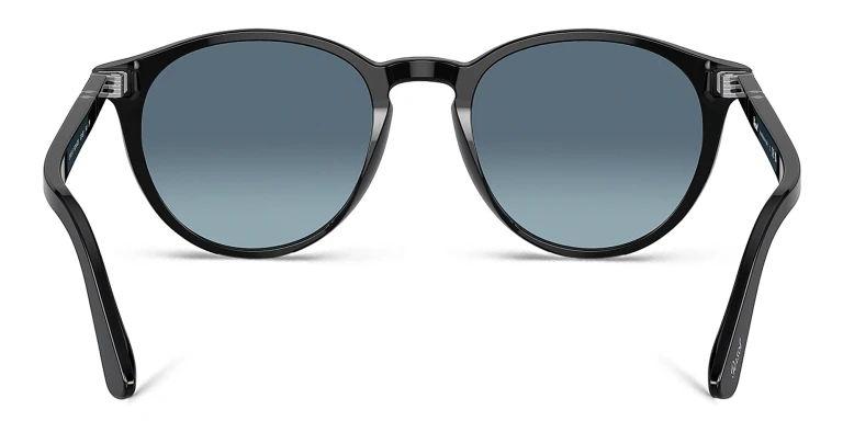 Shop PERSOL Round Sunglasses in Black online.