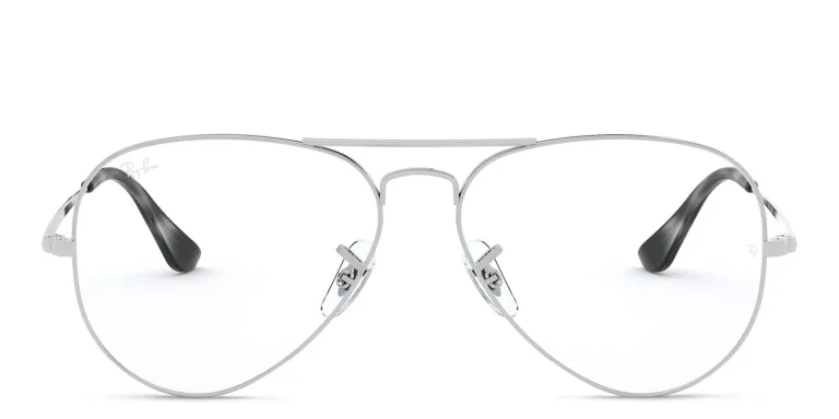 Shop Ray-Ban Pilot Optics Eyeglasses in Silver online.