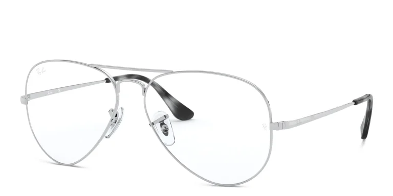 Shop Ray-Ban Pilot Optics Eyeglasses in Silver online.