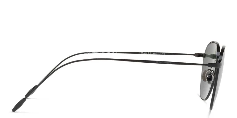 Shop GIORGIO ARMANI Square Sunglasses in Black online.